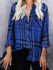 Women’ s Long Sleeve V Neck Striped Casual Shirt