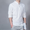 Casual Long Sleeves Cotton Linen Shirt For Men