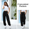 Women's High Waist Wide Leg Jogger Pants