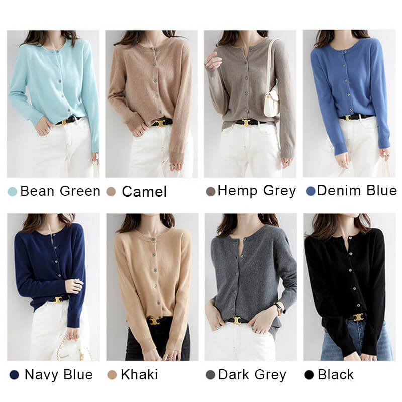 Women's Round Neck Cardigan