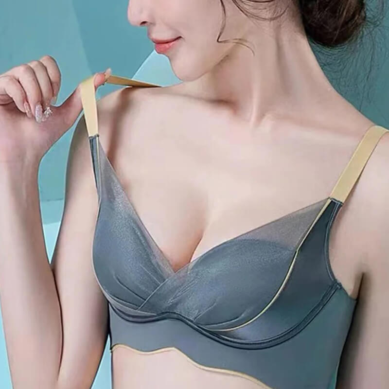 V-neck Wireless Half Cup Push-up Bra