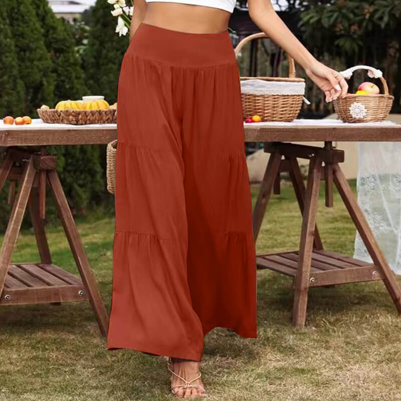 Women High-waisted Wide Leg Casual Trousers