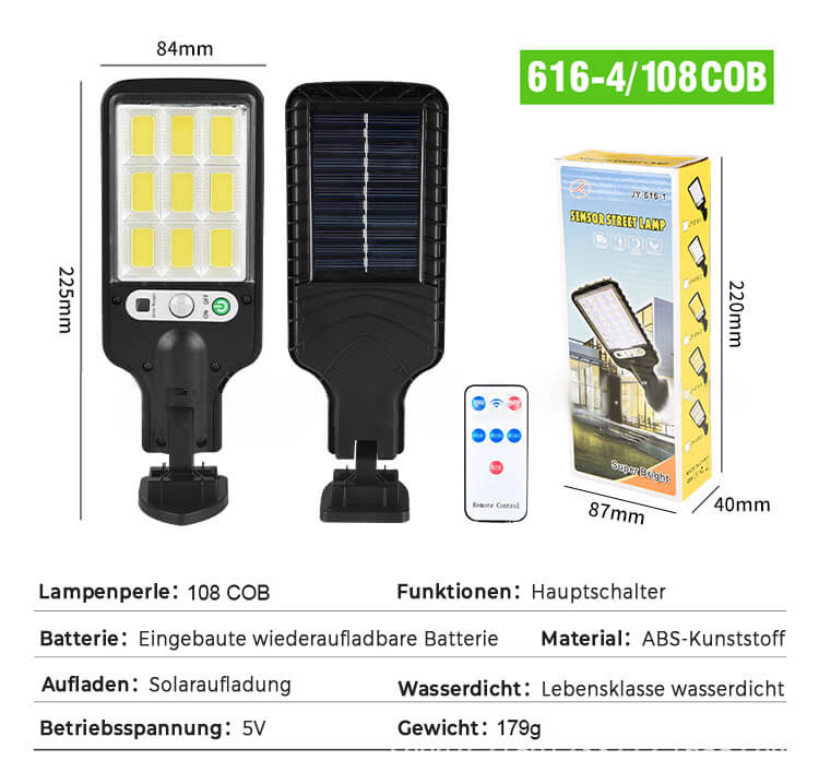 LED-Solar-Wandlampe für draußen