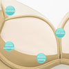 V-neck Wireless Half Cup Push-up Bra