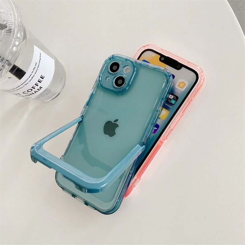 Pousbo® Candy Invisible Bracket Case Cover For iPhone