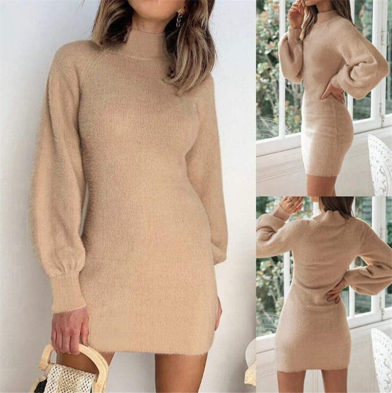 Long Sleeve Cute Sweater Dress