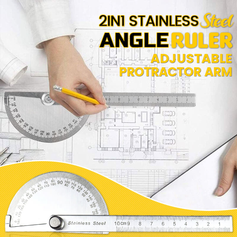 Pousbo® 2in1 Stainless steel angle ruler