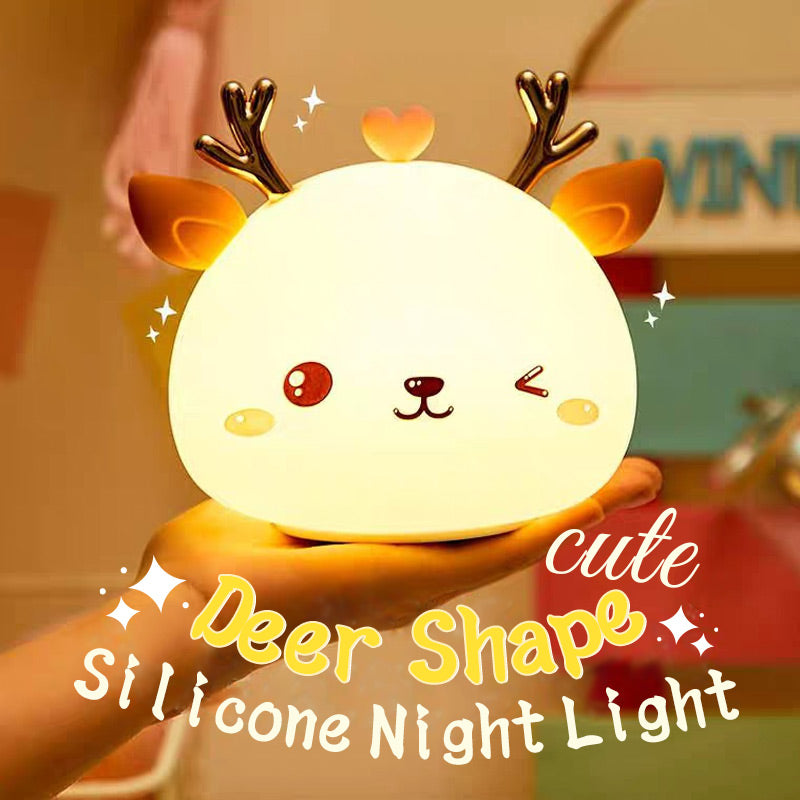 Cute Deer Shape Silicone Night Light