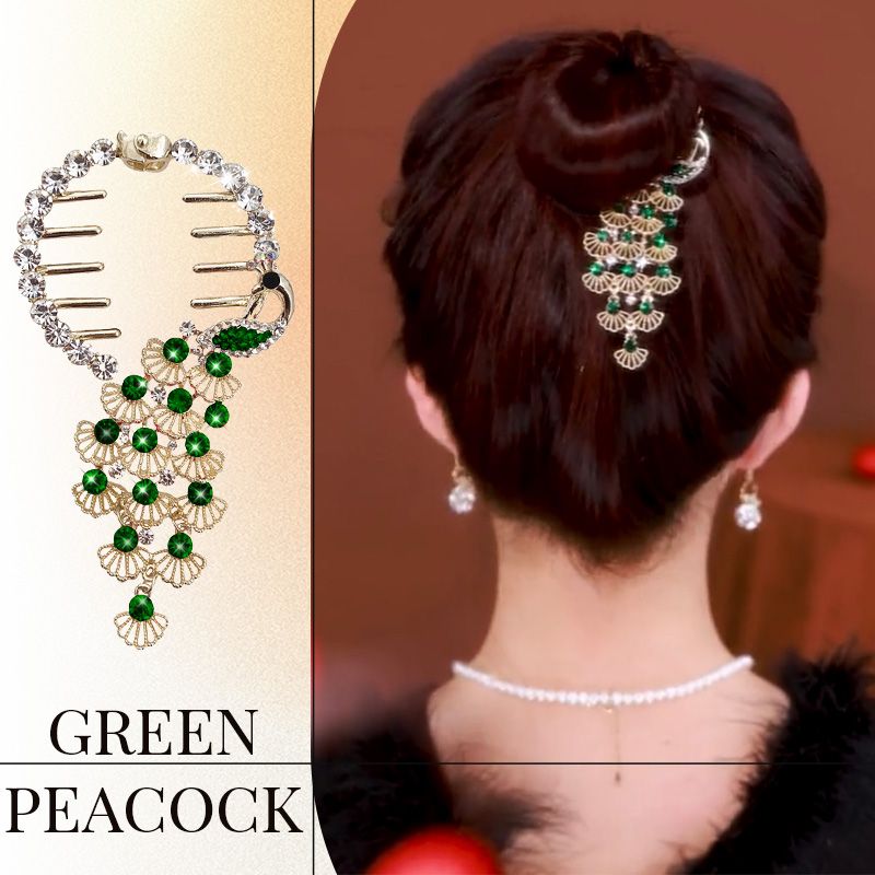 Pousbo® Delicate Ponytail Hairpin Peacock Hair Clip