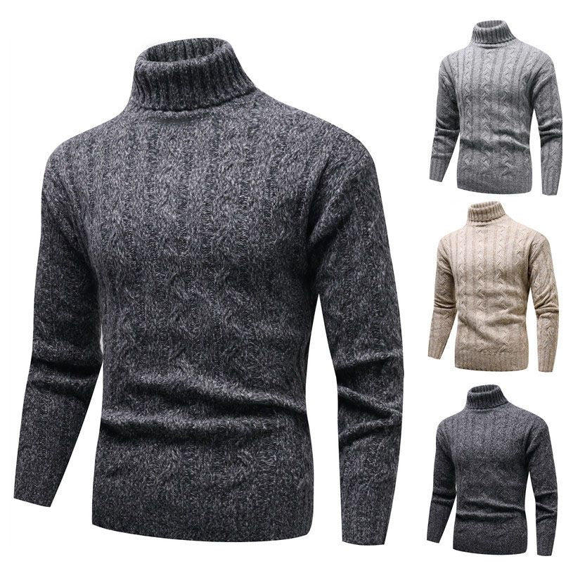 Men's Fashionable Knit Turtleneck Sweater