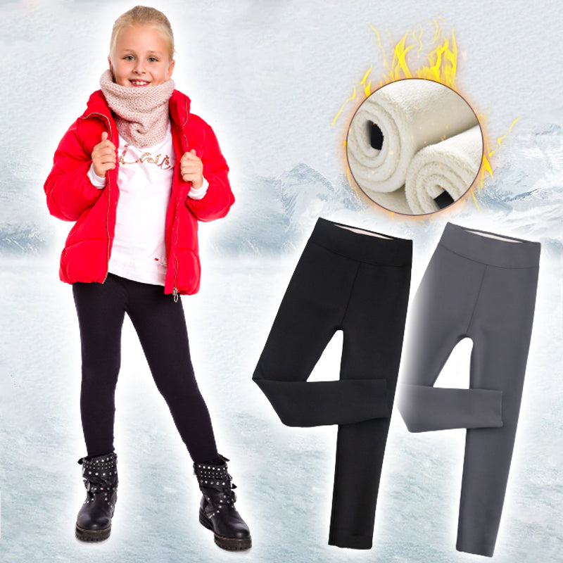 Warme Fleece-Leggings für junge Mädchen