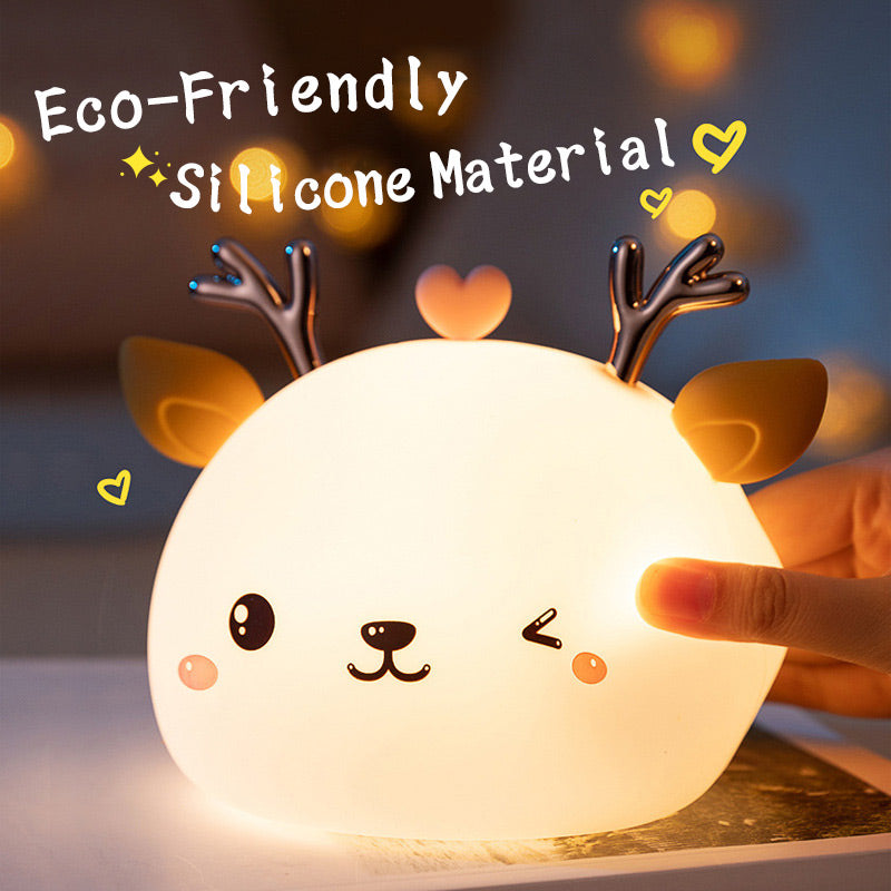 Cute Deer Shape Silicone Night Light