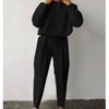 Women’s Suit Style Long Sleeve T-shirt & Cropped Pants 2 Piece Set