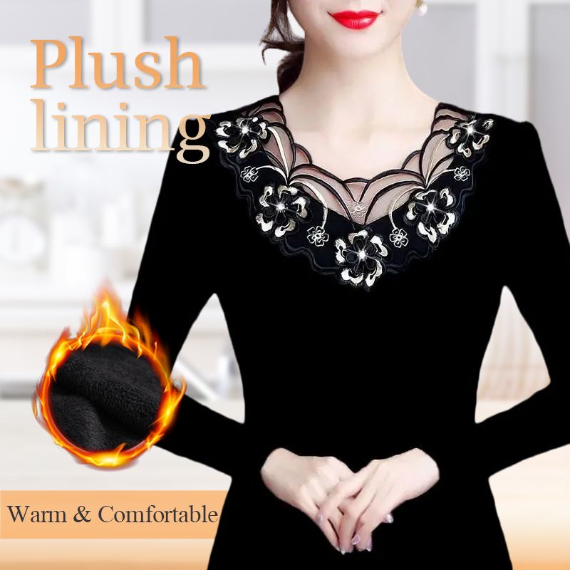 Women’s Delicate Black Bottoming Top with Lace