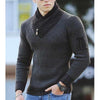 Men Gentlemen Knit Turtleneck Sweater Ethnic Style Pullover