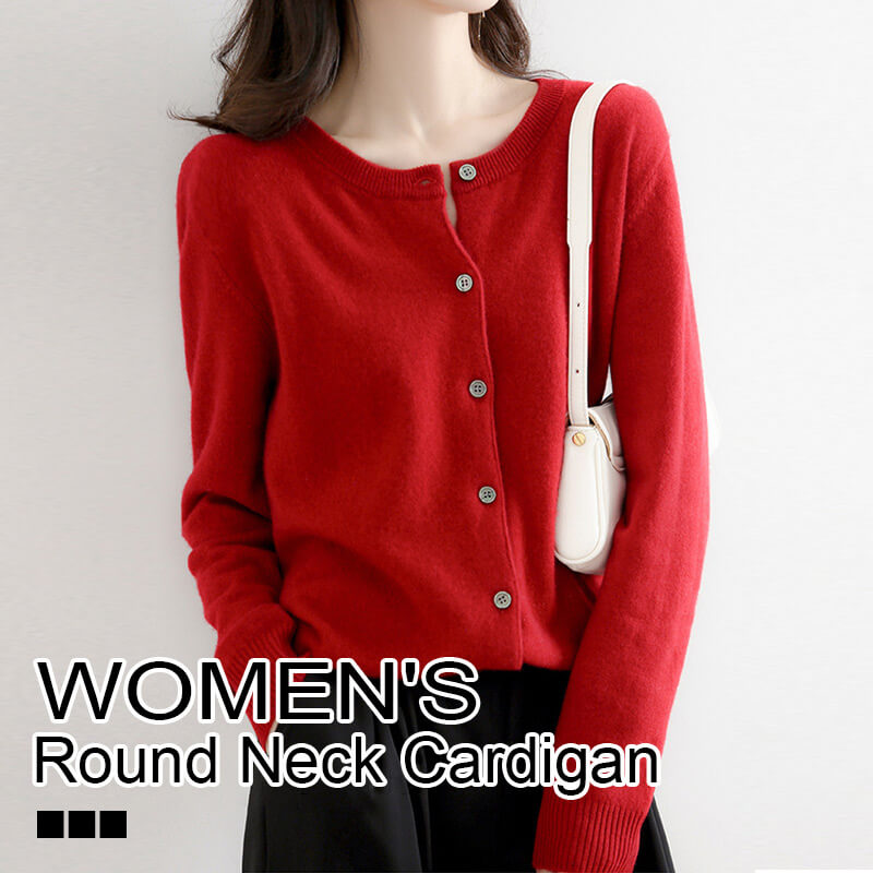 Women's Round Neck Cardigan