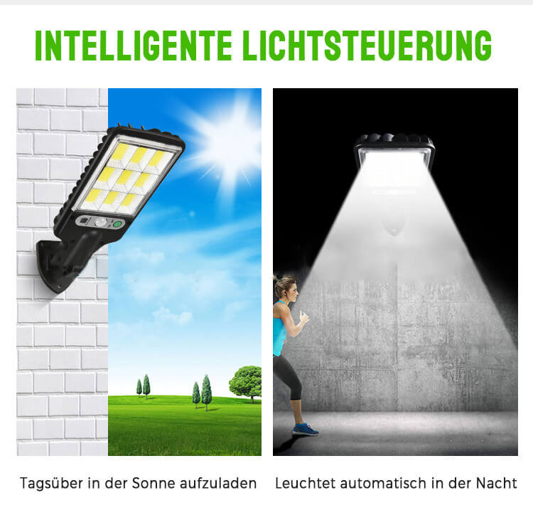 LED-Solar-Wandlampe für draußen