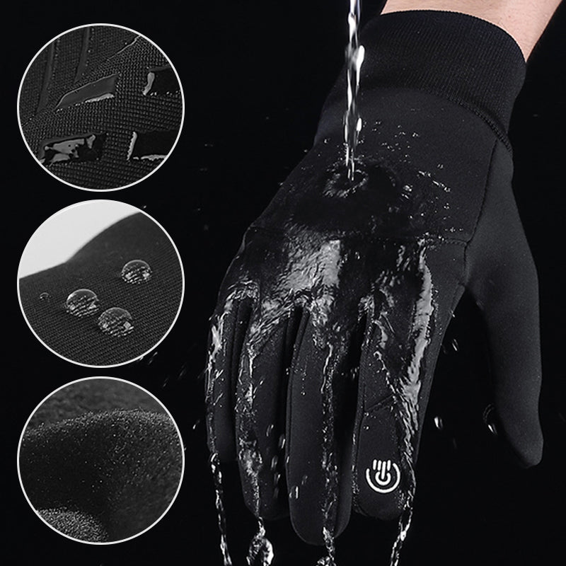 Winter Fleece Waterproof Touch Screen Gloves For Men