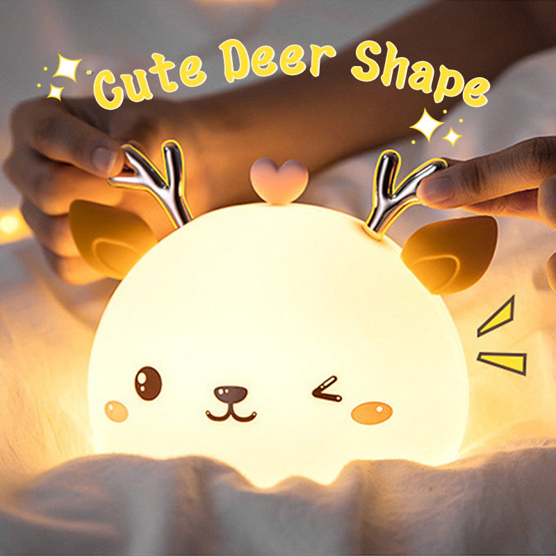 Cute Deer Shape Silicone Night Light