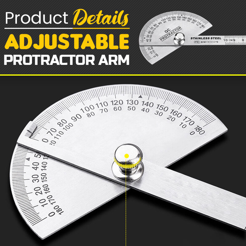 Pousbo® 2in1 Stainless steel angle ruler