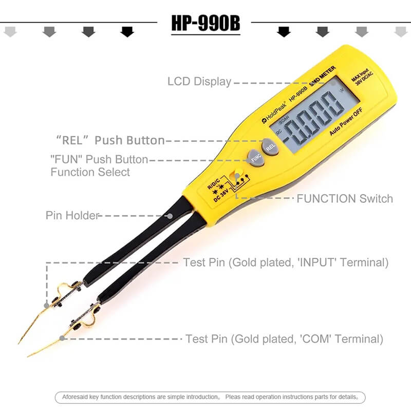 LED Multimeter Diode Resistance and Capacity Tester