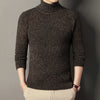 Men’s Fashionable Solid Slim Turtleneck Sweater