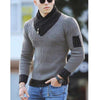 Men Gentlemen Knit Turtleneck Sweater Ethnic Style Pullover