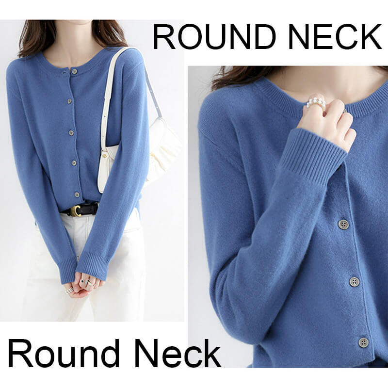 Women's Round Neck Cardigan