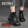 Women's Vintage Hand-Stitched Low Heel Round Toe Boots