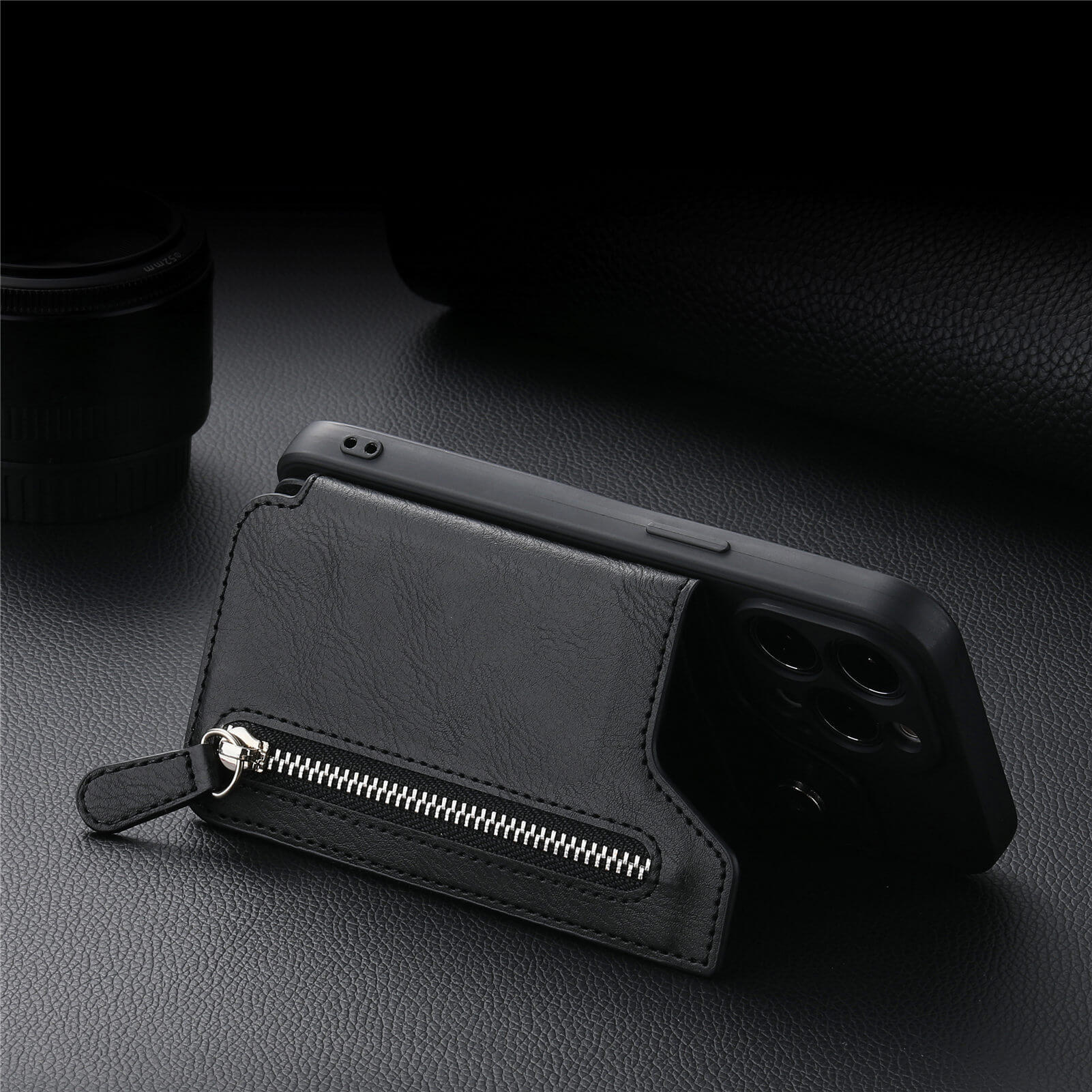 Pousbo® Magnetic Silicone Shell With Zipper Wallet