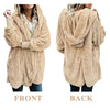 Women's Winter Plush Hoodie Cardigans with Pockets