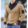 Men Gentlemen Knit Turtleneck Sweater Ethnic Style Pullover