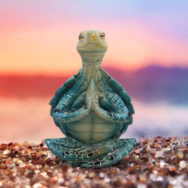 Pousbo® Sea Turtle Yoga Statue Meditation Home Decor