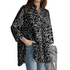 Women’s V Neck Print Button Down Blouses Top