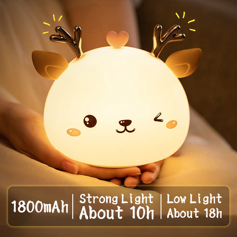 Cute Deer Shape Silicone Night Light