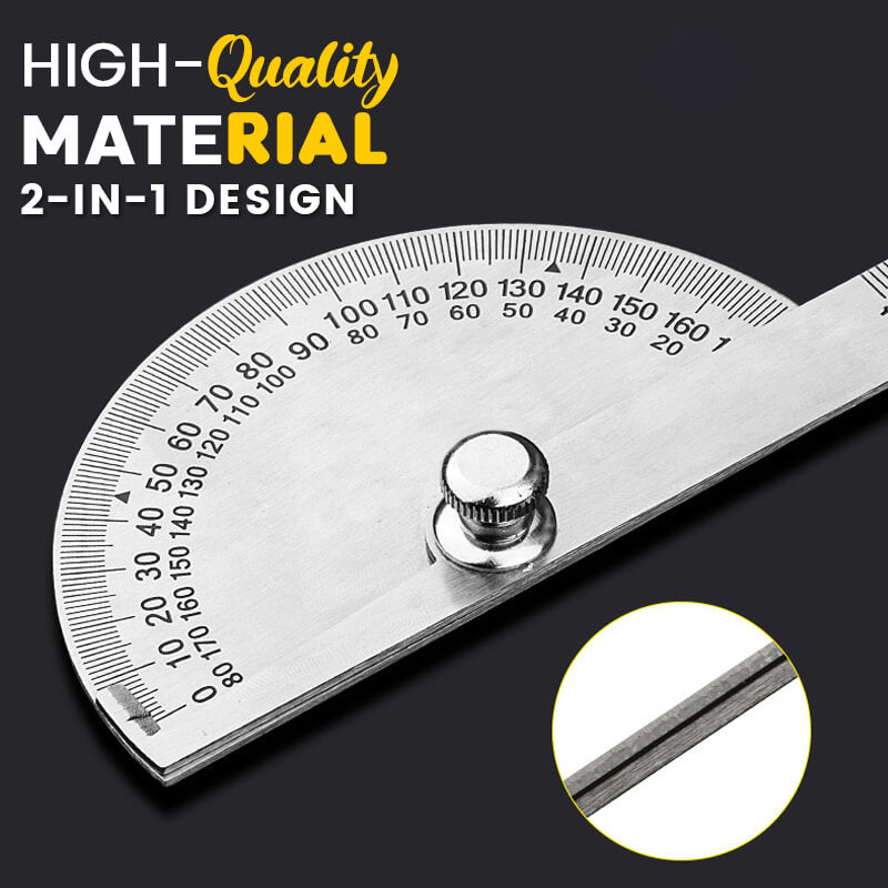 Pousbo® 2in1 Stainless steel angle ruler