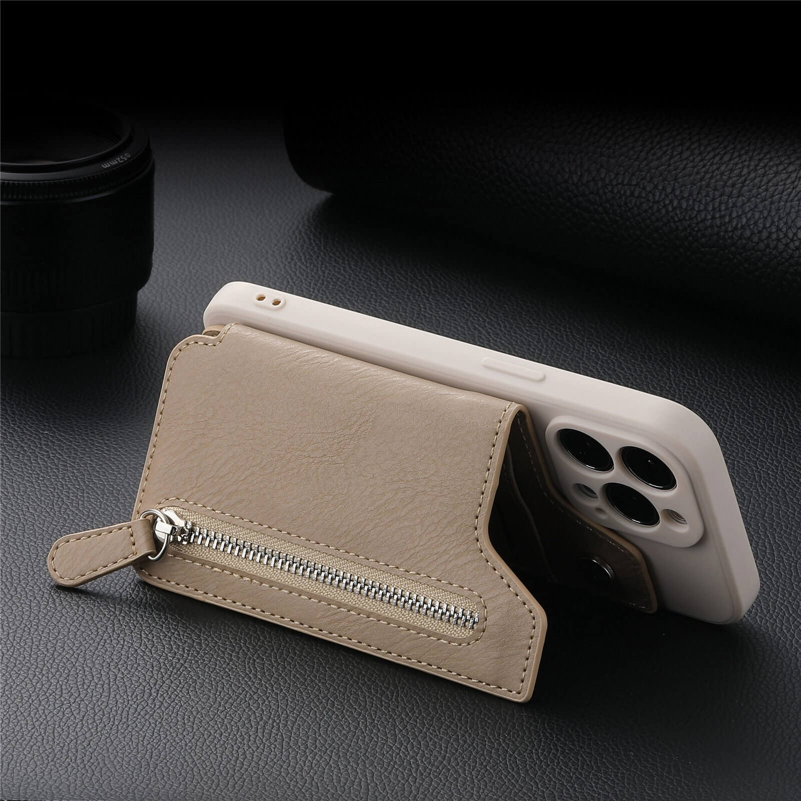 Pousbo® Magnetic Silicone Shell With Zipper Wallet