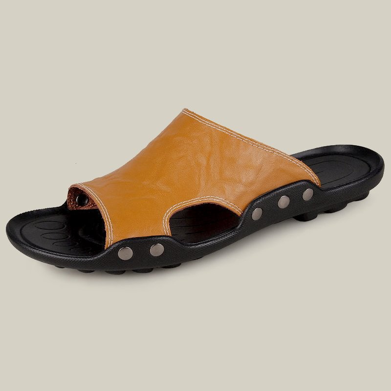 Pousbo® Men's Leather Slide Sandals