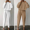 Women’s Suit Style Long Sleeve T-shirt & Cropped Pants 2 Piece Set