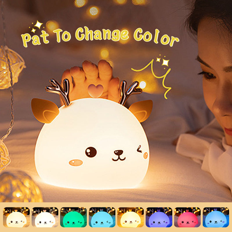 Cute Deer Shape Silicone Night Light