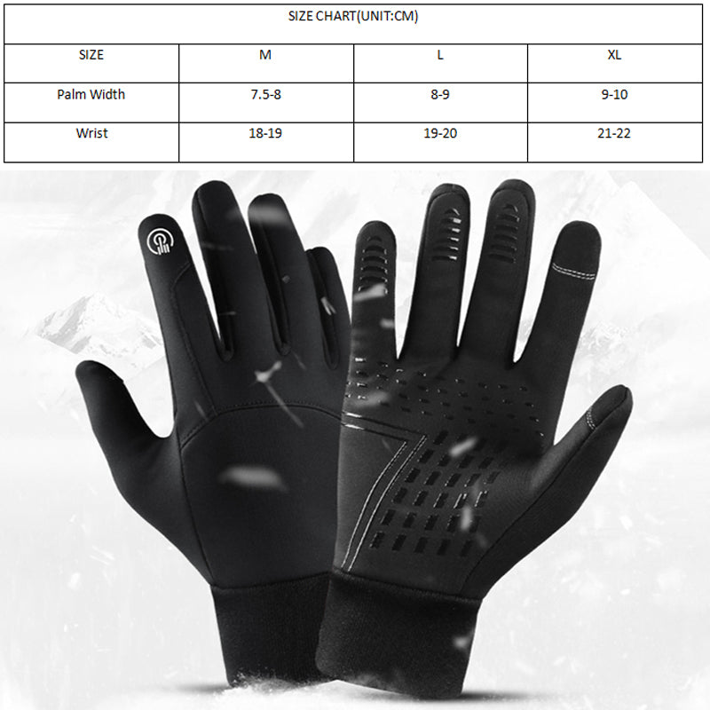 Winter Fleece Waterproof Touch Screen Gloves For Men