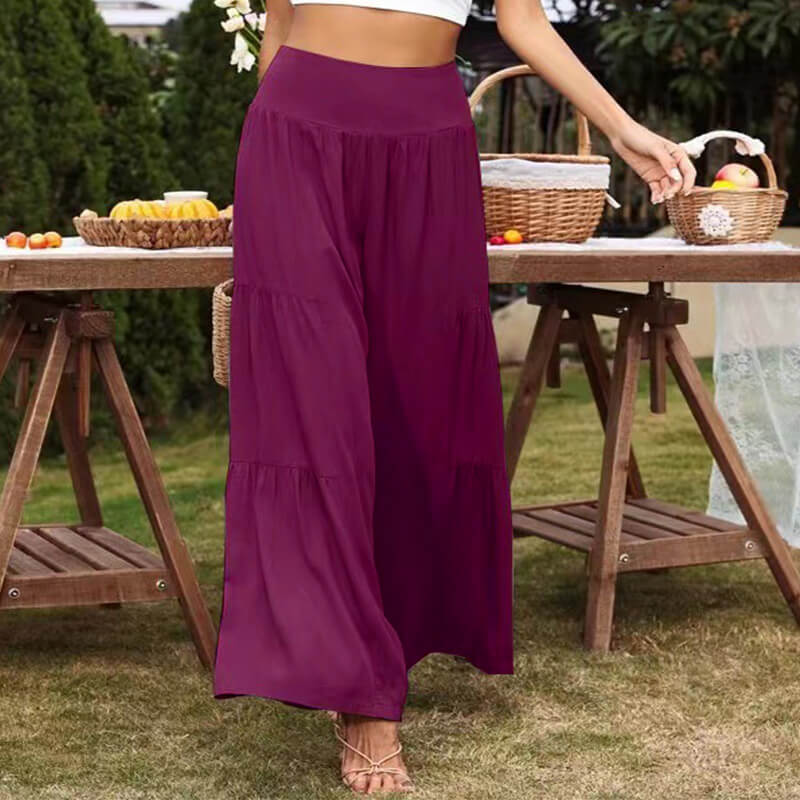 Women High-waisted Wide Leg Casual Trousers