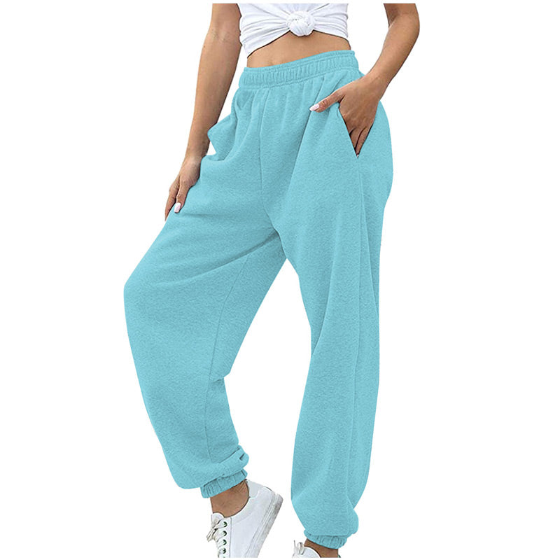 Women's High Waist Wide Leg Jogger Pants