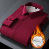 Fleece Stretch Business Shirt For Men