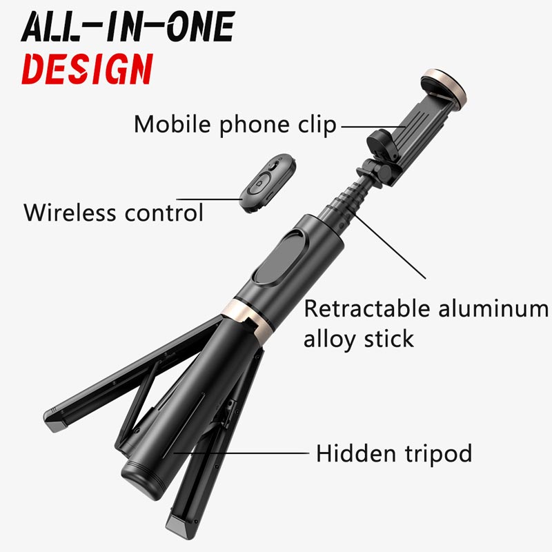 Pousbo® Retractable Bluetooth Selfie Stick Tripod