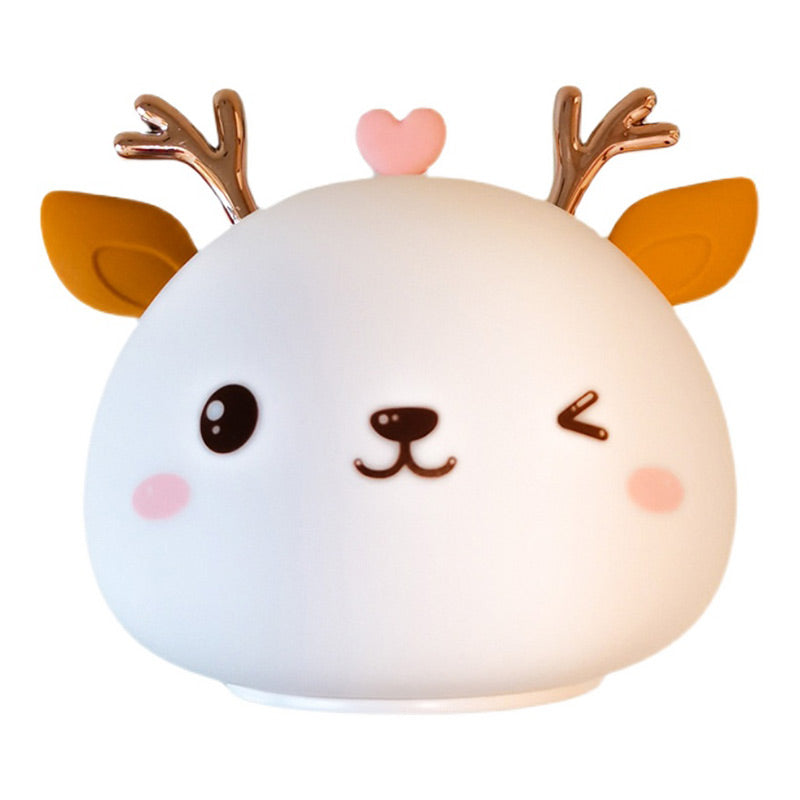 Cute Deer Shape Silicone Night Light