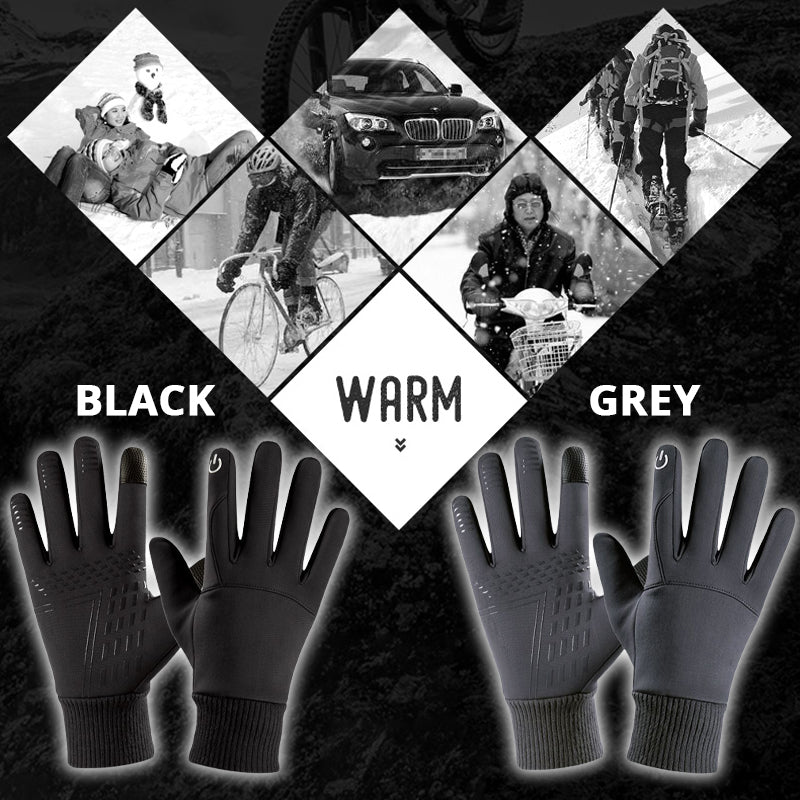 Winter Fleece Waterproof Touch Screen Gloves For Men