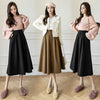 Retro high-waisted crotch covering thin tweed half-body skirt