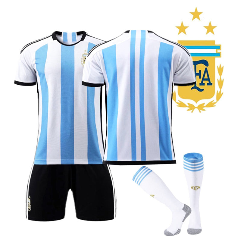 World Cup Football Three-Star Champion Argentina Jersey