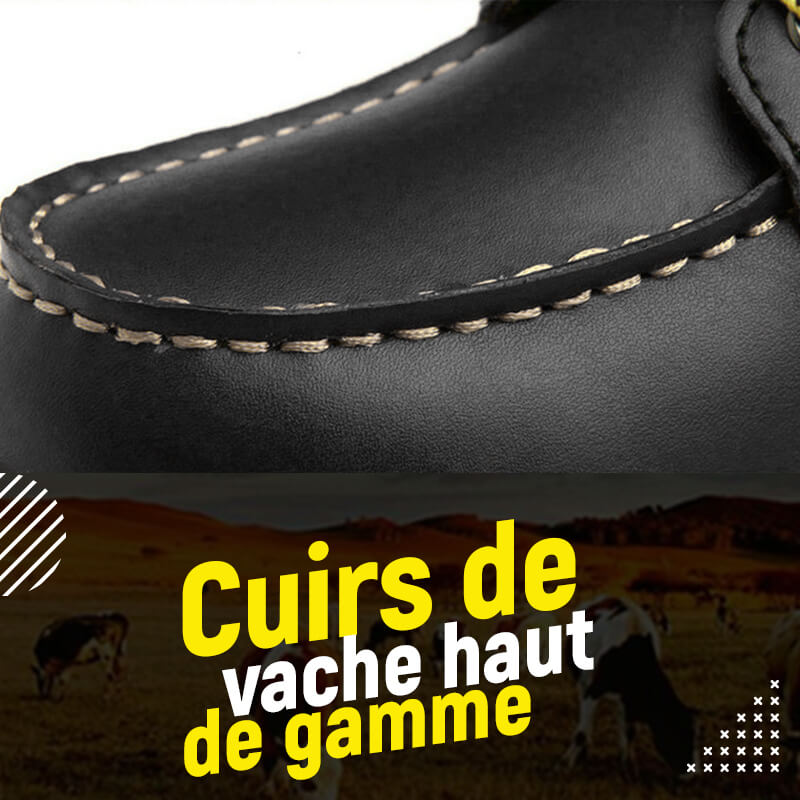 Bottines en cuir véritable